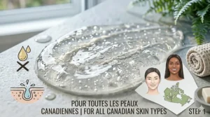 Diverse Canadians showcasing clear, matte results after using an effective gel cleanser for oily skin.