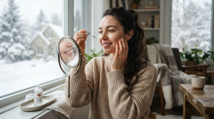 Hydration serum for Canadian winter skin protection