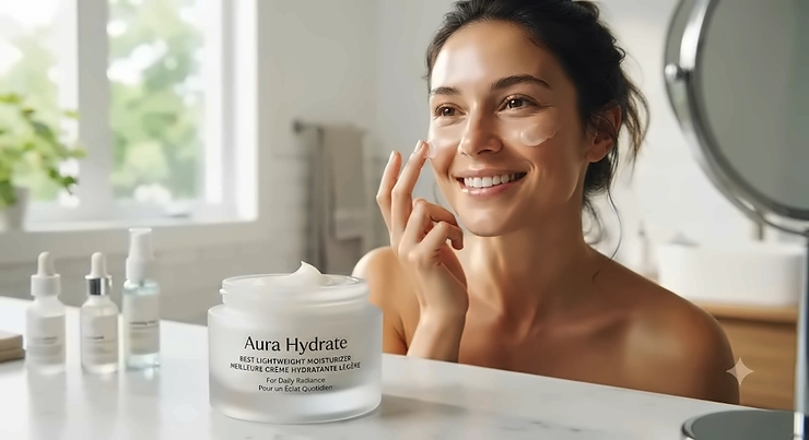 A sleek jar of the best lightweight moisturizer for year-round hydration against dry Canadian weather.