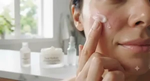 Soothing application of the best lightweight moisturizer formulated for sensitive and easily reactive skin.