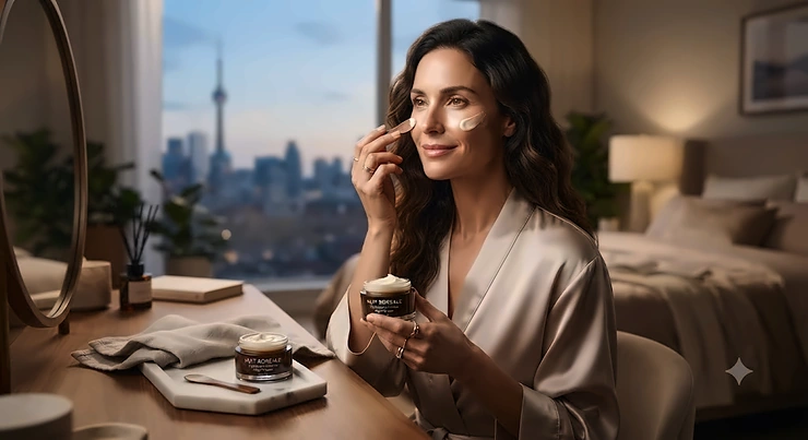 Best night cream for Canadian skin hydration.