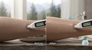 Comparison of skin hydration with gel moisturizer.