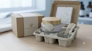 Showcasing the eco-friendly packaging of the best day cream, aligning with Canadian sustainability values.