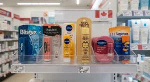 Selection of popular and affordable SPF lip balm brands available at major Canadian retailers