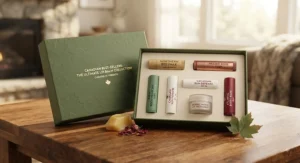 A beautifully packaged gift set of various best-selling lip balms, perfect for a thoughtful Canadian gift.