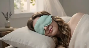 Lightweight and breathable eye mask suitable for warm summer nights in Canada.