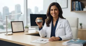 Dermatologist recommending a dermatologist-tested face scrub for blackheads for clear skin.