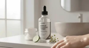 Gentle glycolic acid toner formulation designed to balance and refresh combination skin types.