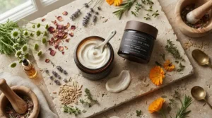 Providing intense moisture to parched skin using an overnight mask for dry skin.